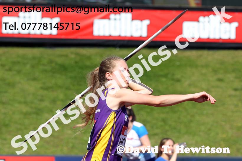 Womens javelin, 2019 Muller British Championships, Alexander Stadium, Birmingham. Photo: David T. Hewitson/Sports for All Pics